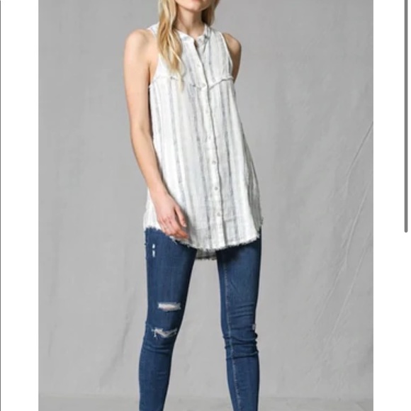NWOT Fate Stripe Tunic - Picture 1 of 10